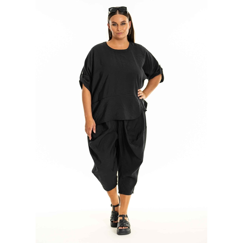 Gozzip Woman GElissa Oversize Blouse Oversize Blouse Black