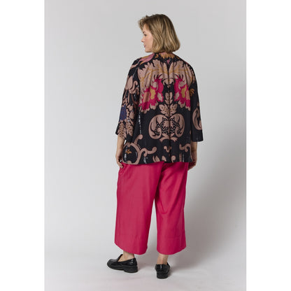 Gozzip Woman GElse-Marie Blouse Blouse Black with Pink printed