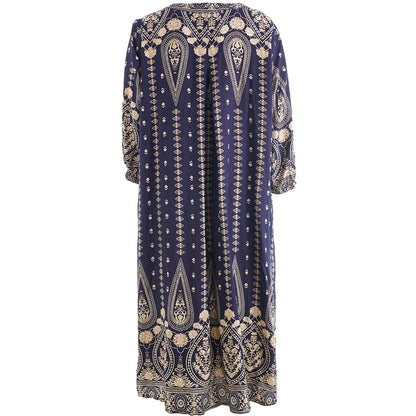 Gozzip Woman GElse Dress Dress Blue board print