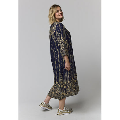 Gozzip Woman GElse Dress Dress Blue board print