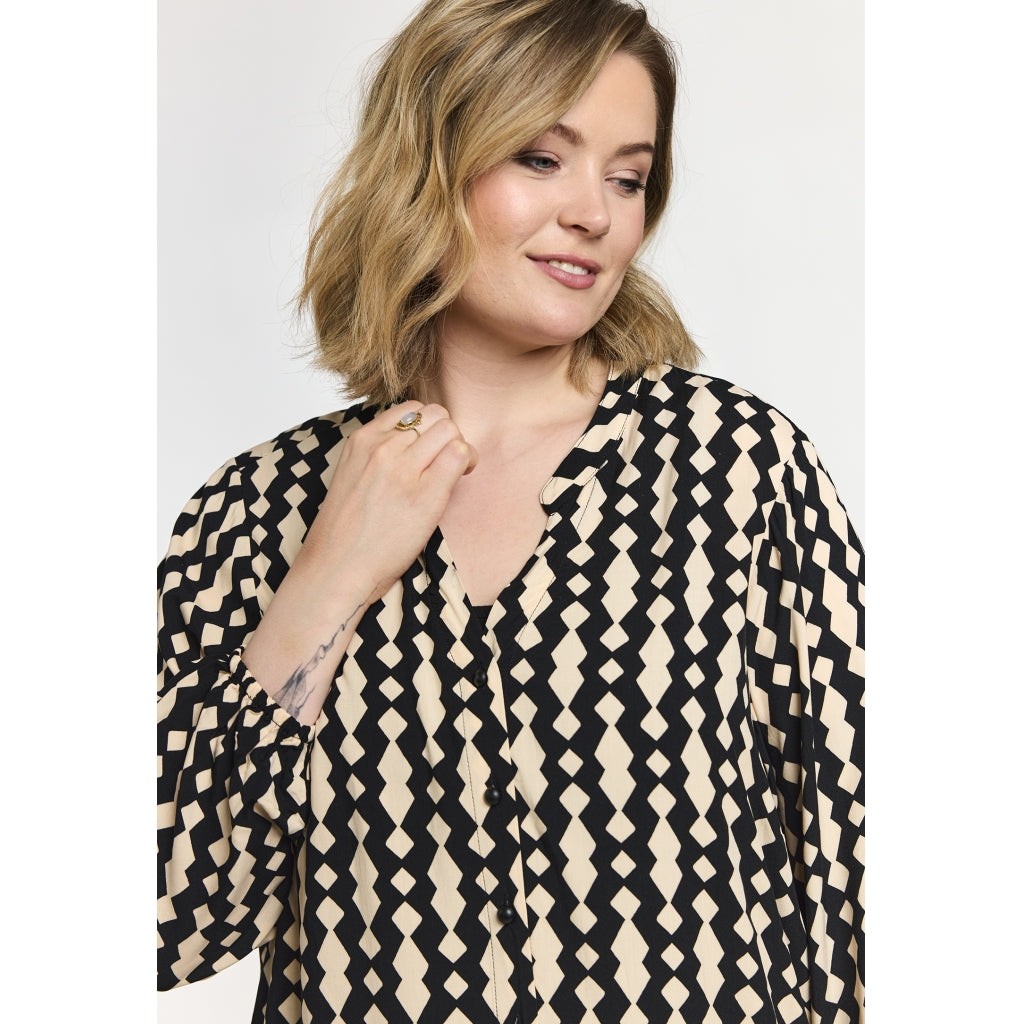 Gozzip Woman GElvira Shirt Shirt Black/Offwhite