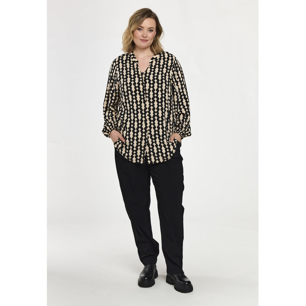 Gozzip Woman GElvira Shirt Shirt Black/Offwhite