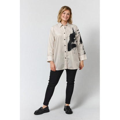 Gozzip Woman GEnya Shirt with print Shirt Offwhite with print