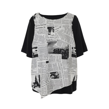 Gozzip Woman GEsta Blouse Blouse Black with print