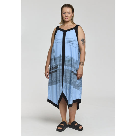 Gozzip Woman GFelicity long strap dress Dress Light blue/Black
