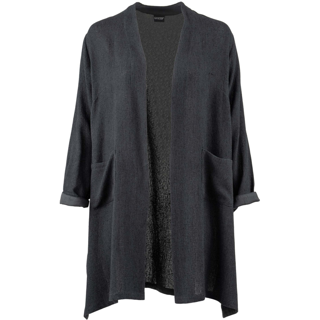 Gozzip Woman GFrance Long Cardigan Long Cardigan Black