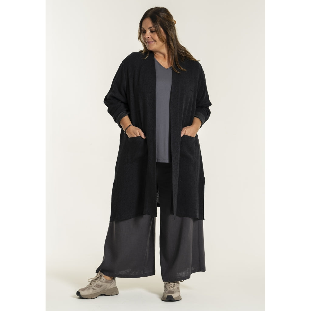 Gozzip Woman GFrance Long Cardigan Long Cardigan Black