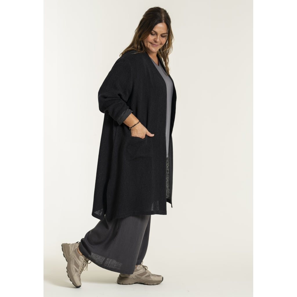 Gozzip Woman GFrance Long Cardigan Long Cardigan Black