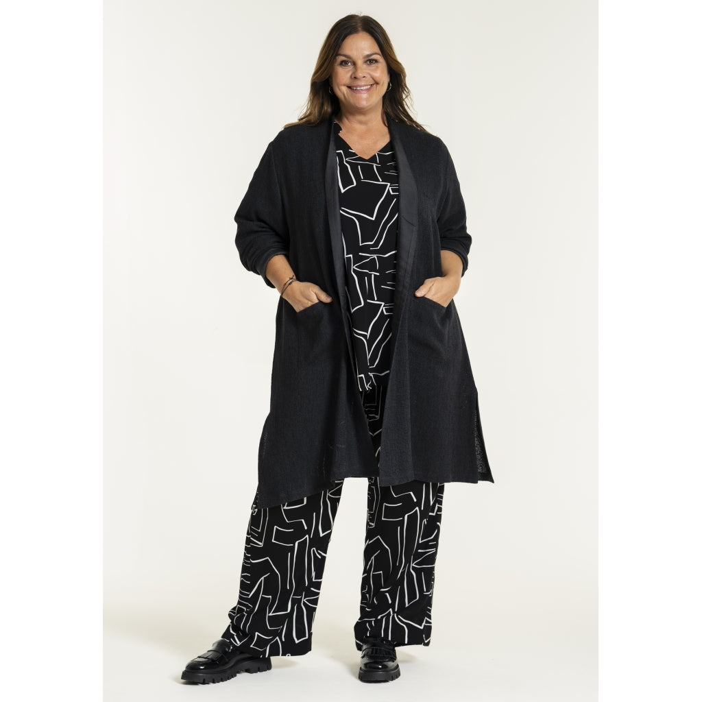 Gozzip Woman GFrance Long Cardigan Long Cardigan Black