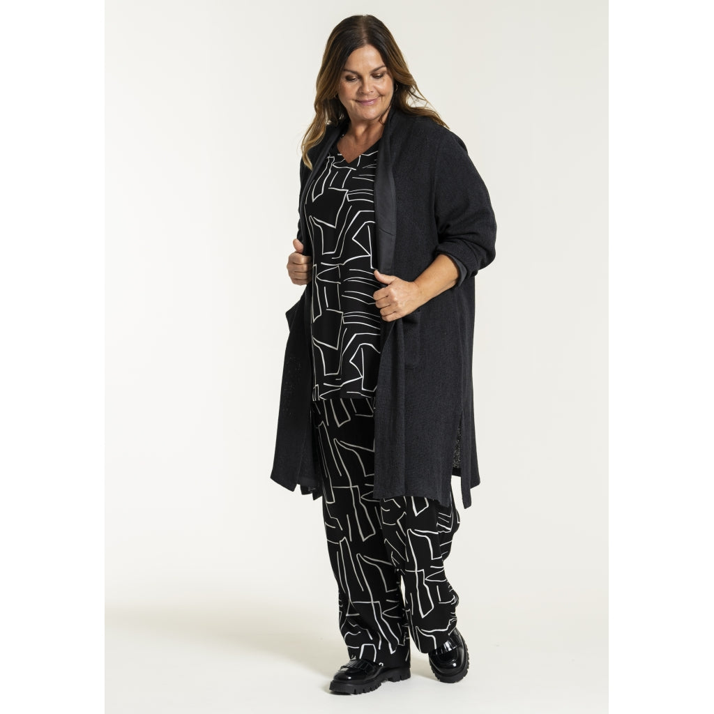 Gozzip Woman GFrance Long Cardigan Long Cardigan Black