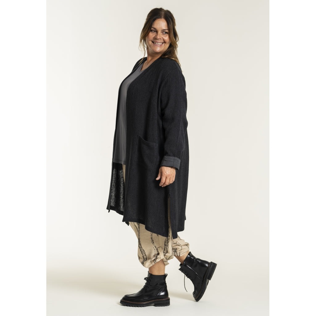 Gozzip Woman GFrance Long Cardigan Long Cardigan Black