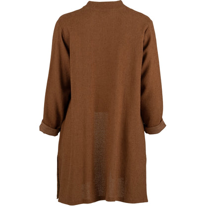 Gozzip Woman GFrance Long Cardigan Long Cardigan Cognac