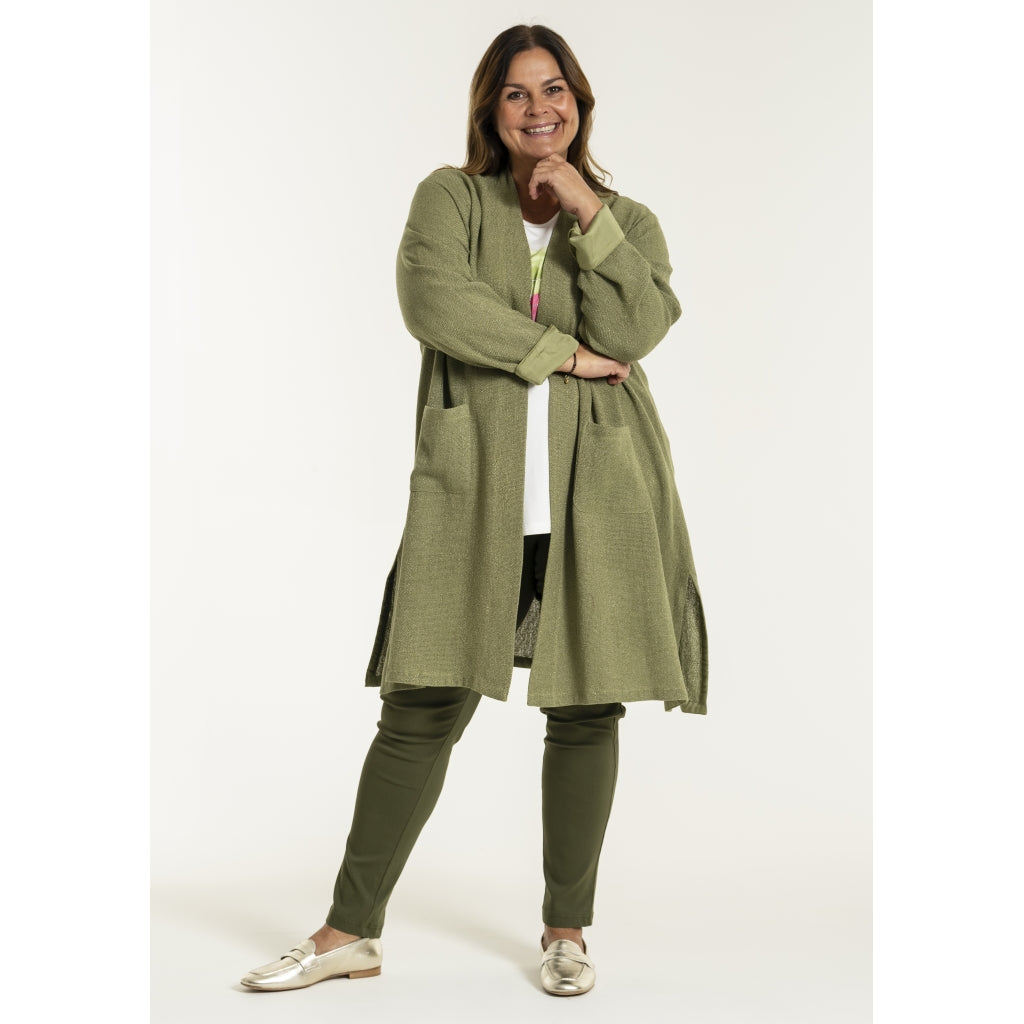 Gozzip Woman GFrance Long Cardigan Long Cardigan Moss