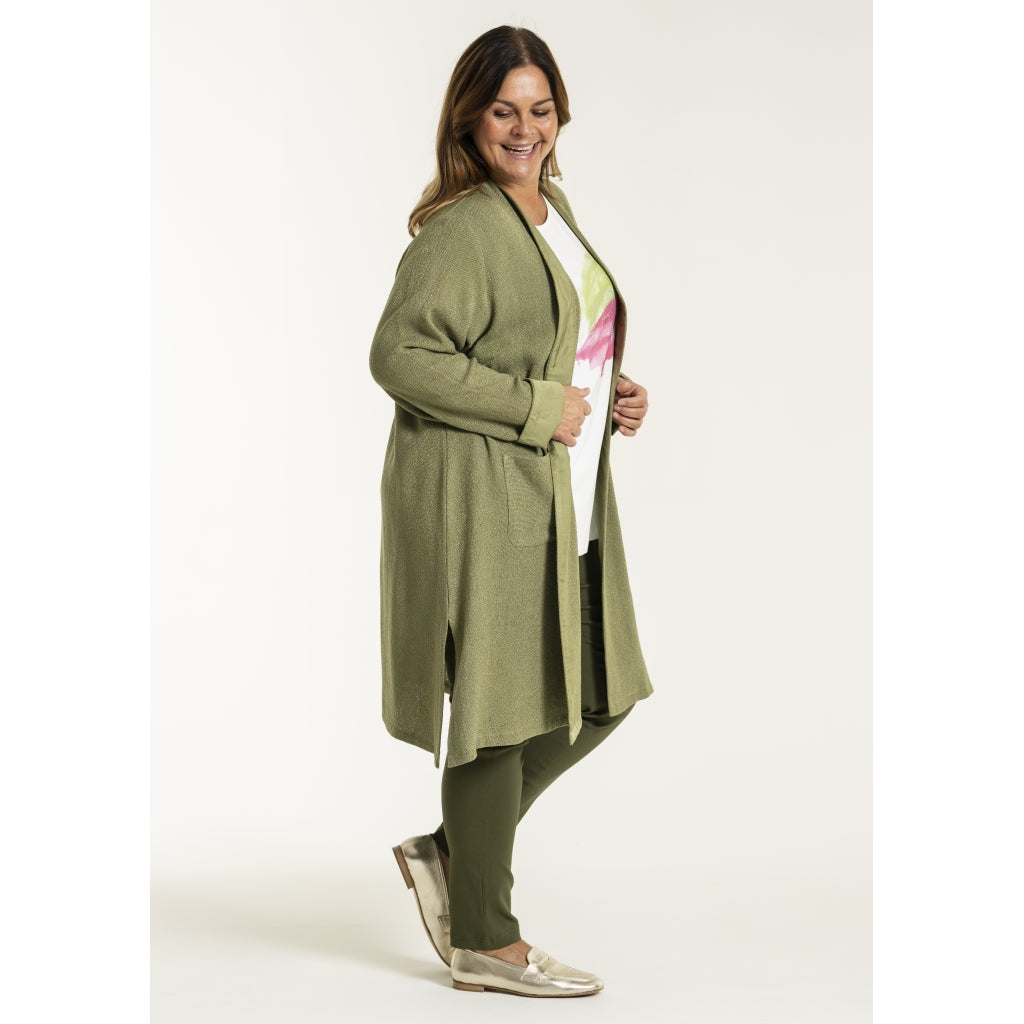 Gozzip Woman GFrance Long Cardigan Long Cardigan Moss