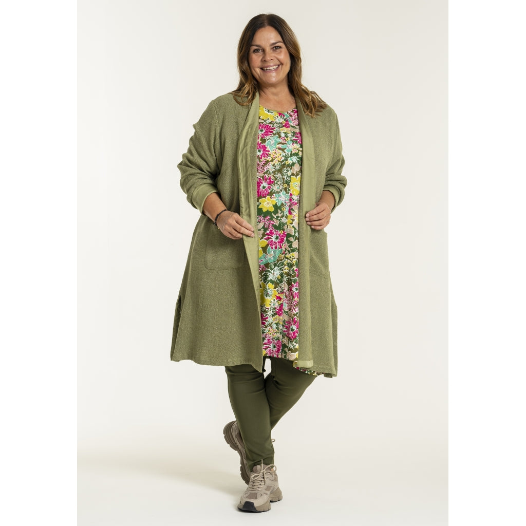 Gozzip Woman GFrance Long Cardigan Long Cardigan Moss