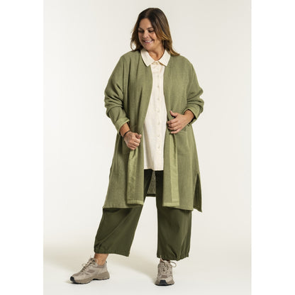 Gozzip Woman GFrance Long Cardigan Long Cardigan Moss