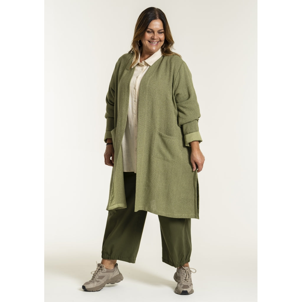 Gozzip Woman GFrance Long Cardigan Long Cardigan Moss