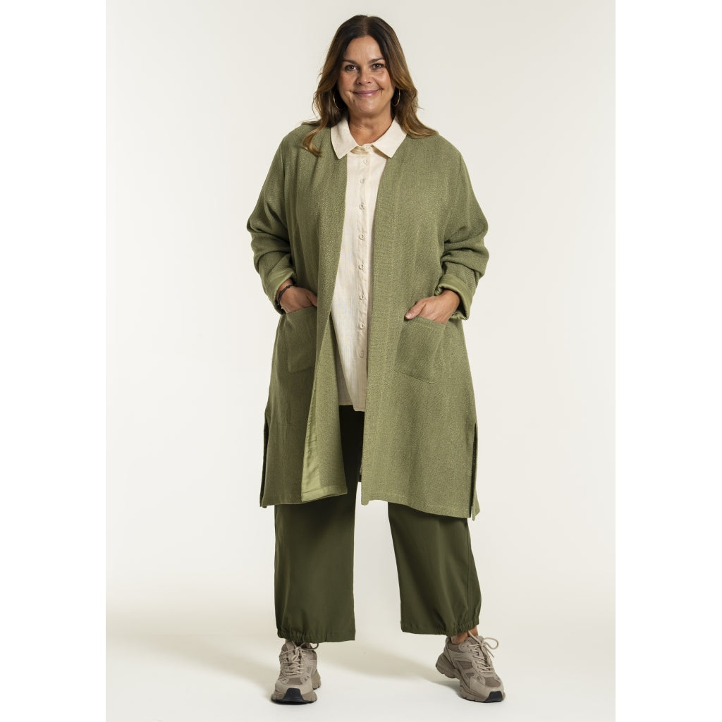 Gozzip Woman GFrance Long Cardigan Long Cardigan Moss