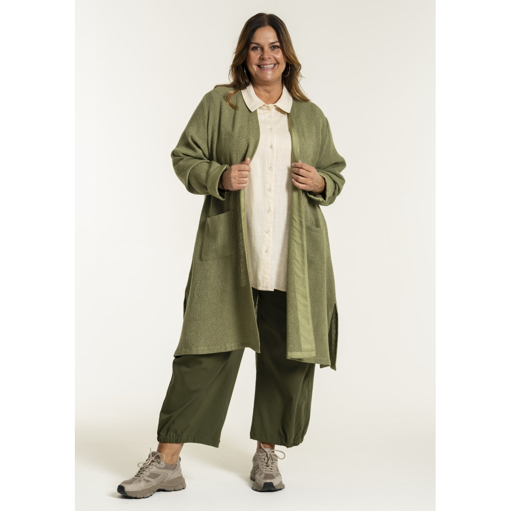 Gozzip Woman GFrance Long Cardigan Long Cardigan Moss