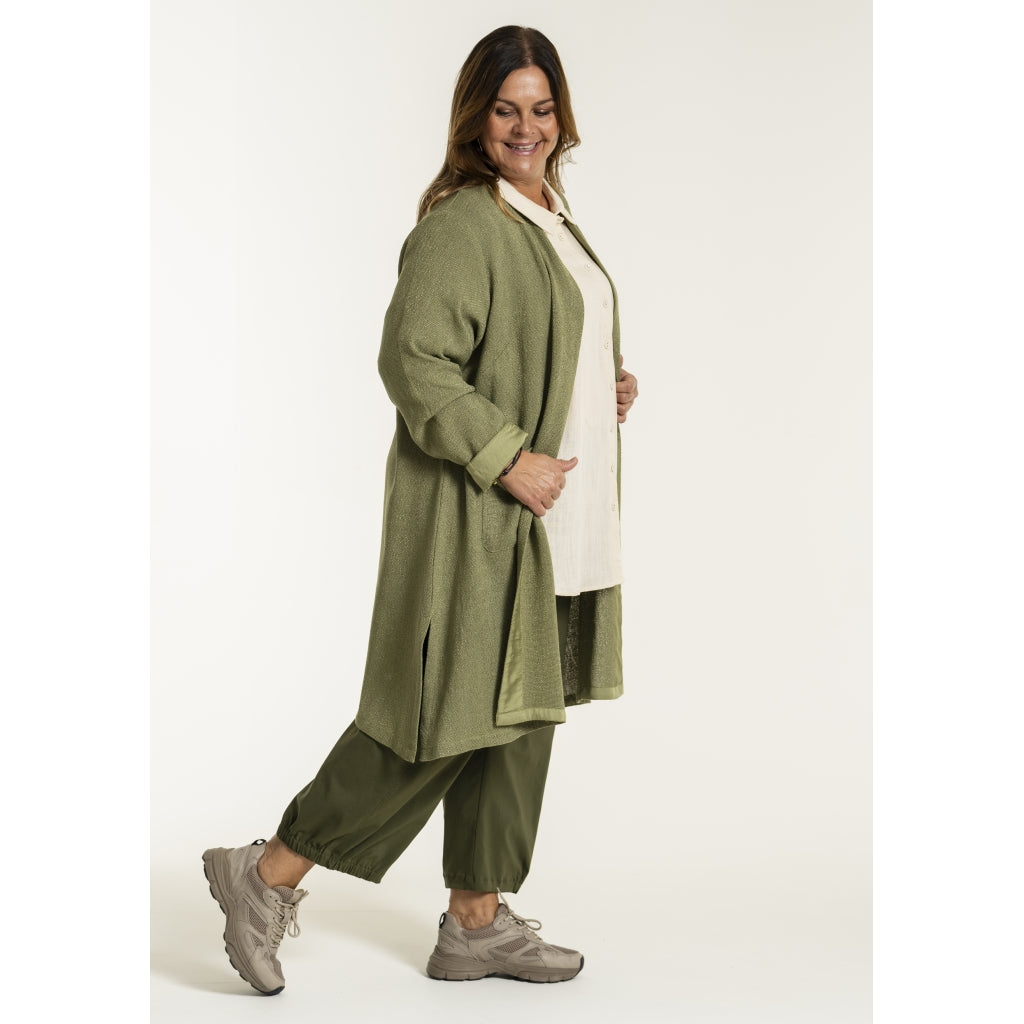 Gozzip Woman GFrance Long Cardigan Long Cardigan Moss