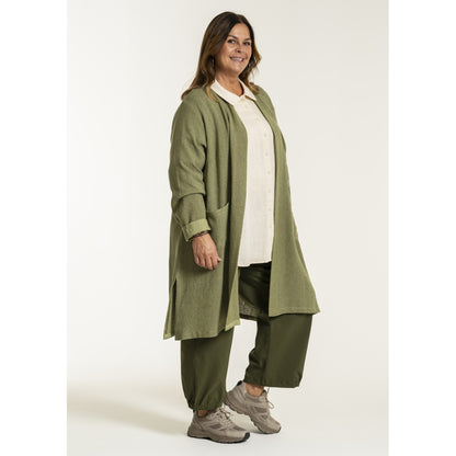 Gozzip Woman GFrance Long Cardigan Long Cardigan Moss