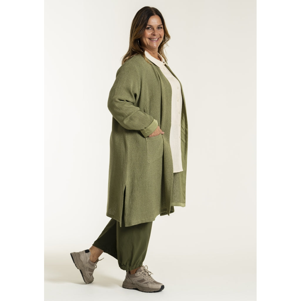 Gozzip Woman GFrance Long Cardigan Long Cardigan Moss