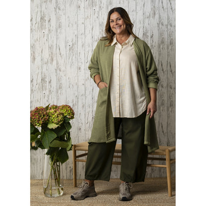 Gozzip Woman GFrance Long Cardigan Long Cardigan Moss