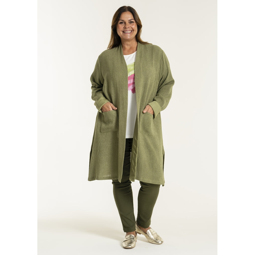 Gozzip Woman GFrance Long Cardigan Long Cardigan Moss