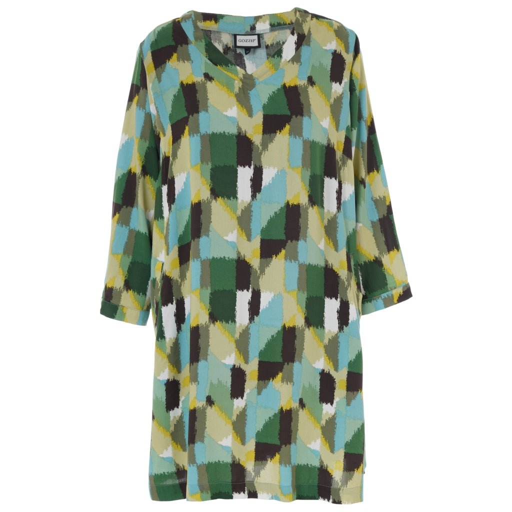 Gozzip Woman GFreia Tunic Tunic Green Print