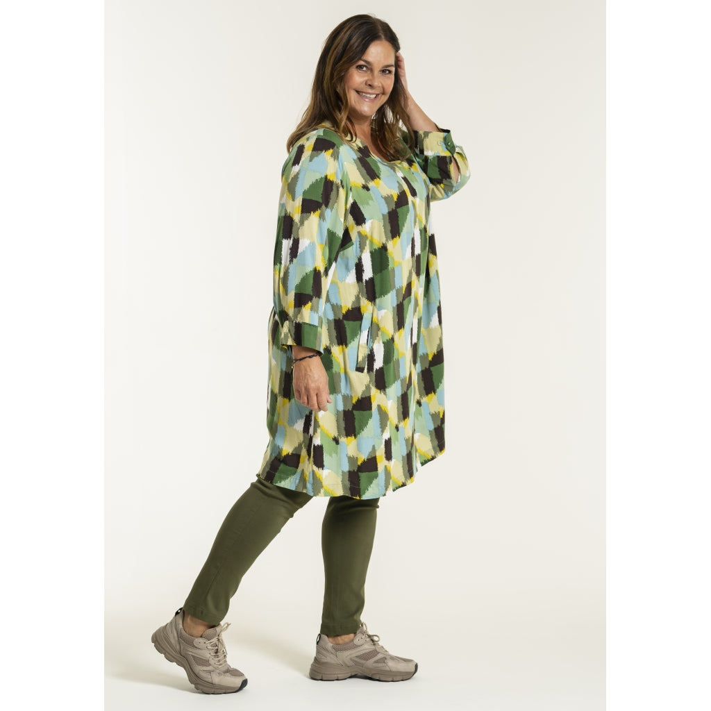 Gozzip Woman GFreia Tunic Tunic Green Print