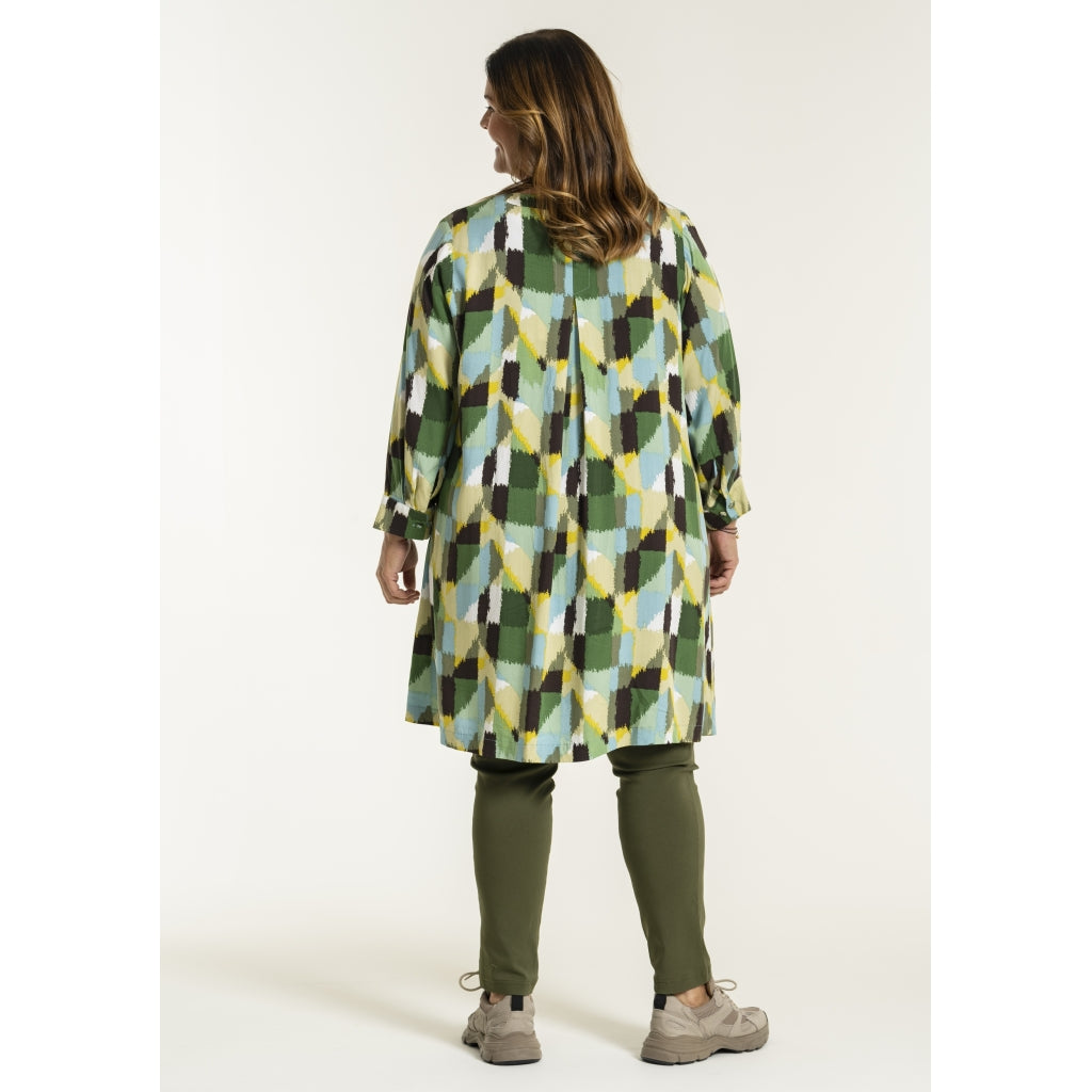 Gozzip Woman GFreia Tunic Tunic Green Print