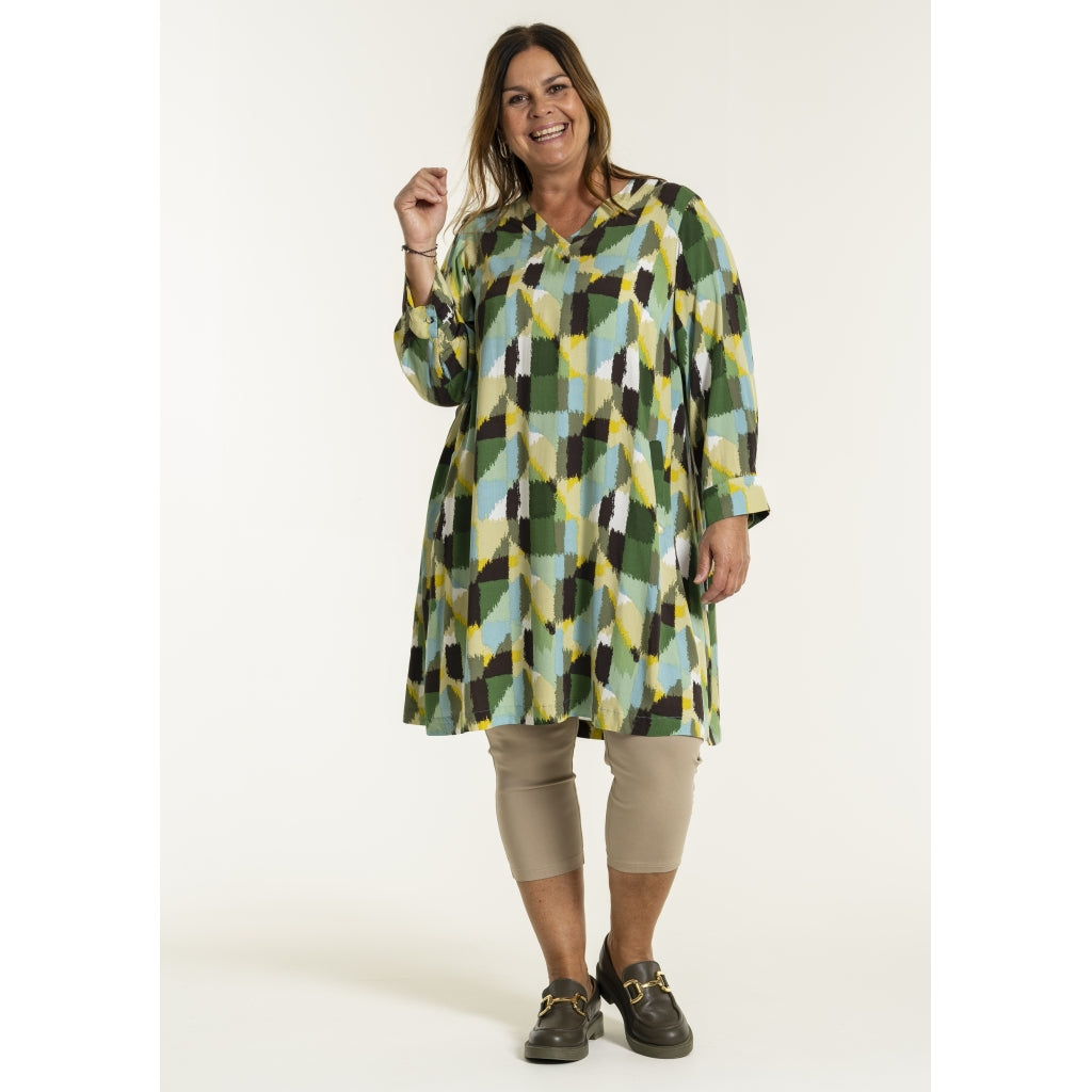 Gozzip Woman GFreia Tunic Tunic Green Print