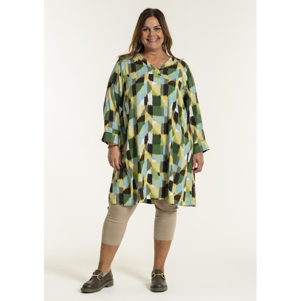 Gozzip Woman GFreia Tunic Tunic Green Print