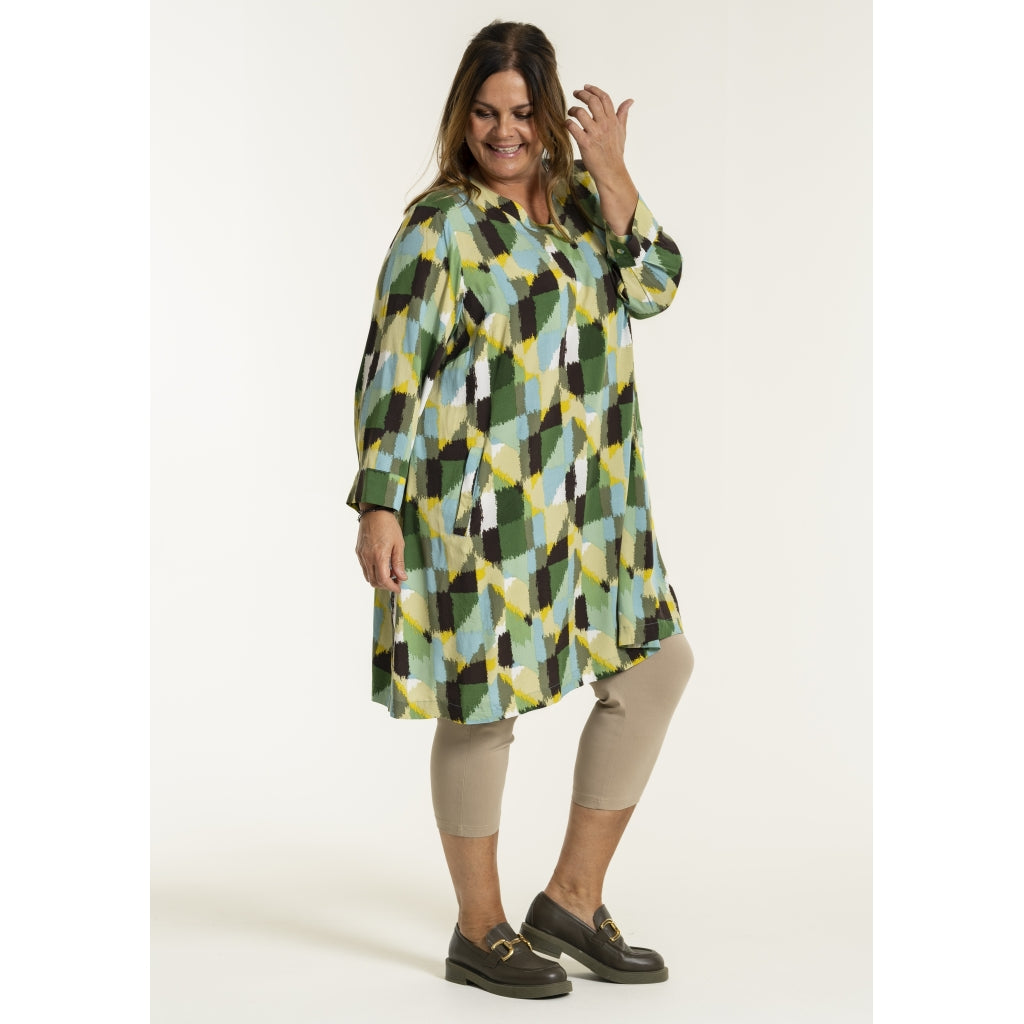 Gozzip Woman GFreia Tunic Tunic Green Print