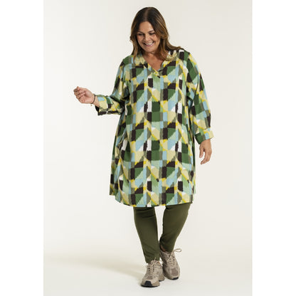 Gozzip Woman GFreia Tunic Tunic Green Print