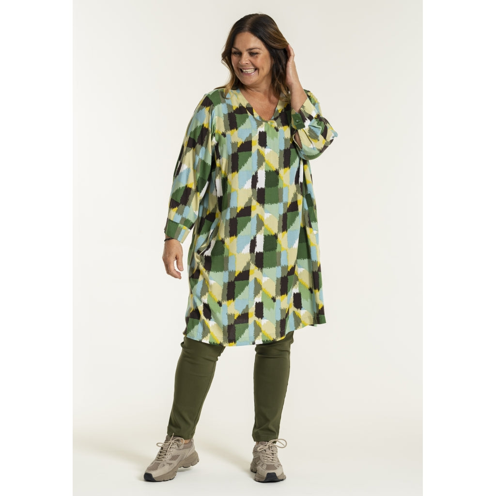 Gozzip Woman GFreia Tunic Tunic Green Print