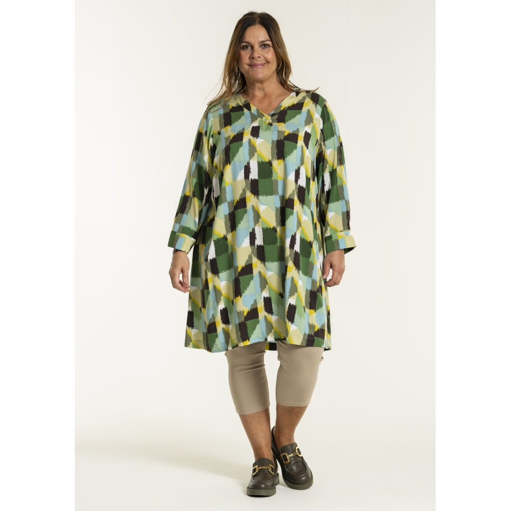 Gozzip Woman GFreia Tunic Tunic Green Print