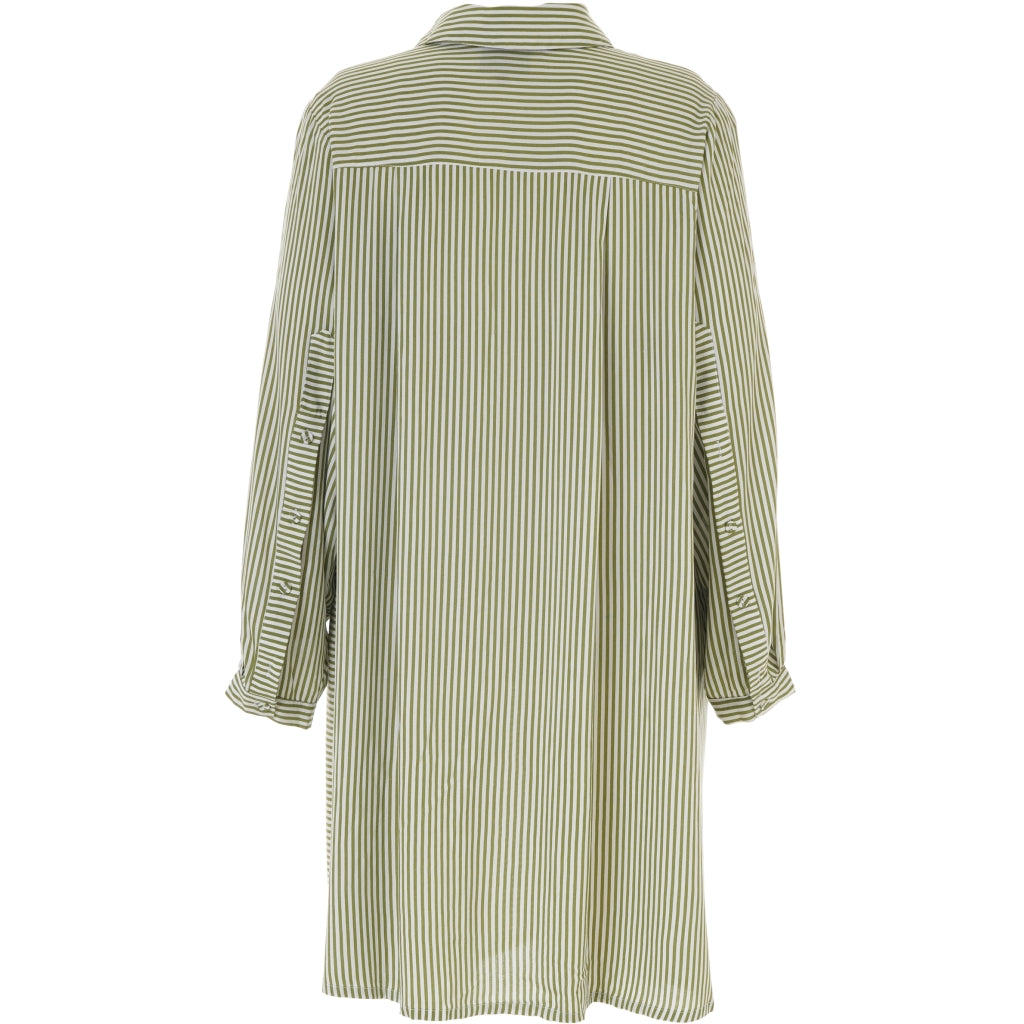 Gozzip Woman GFro Shirt Tunic Tunic Moss Stripe