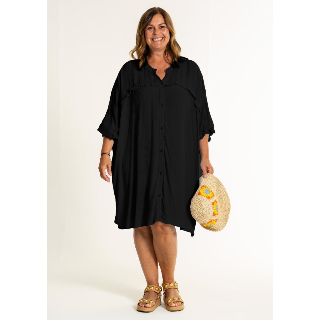 Gozzip Woman GGerda Oversize shirt Tunic Tunic Black