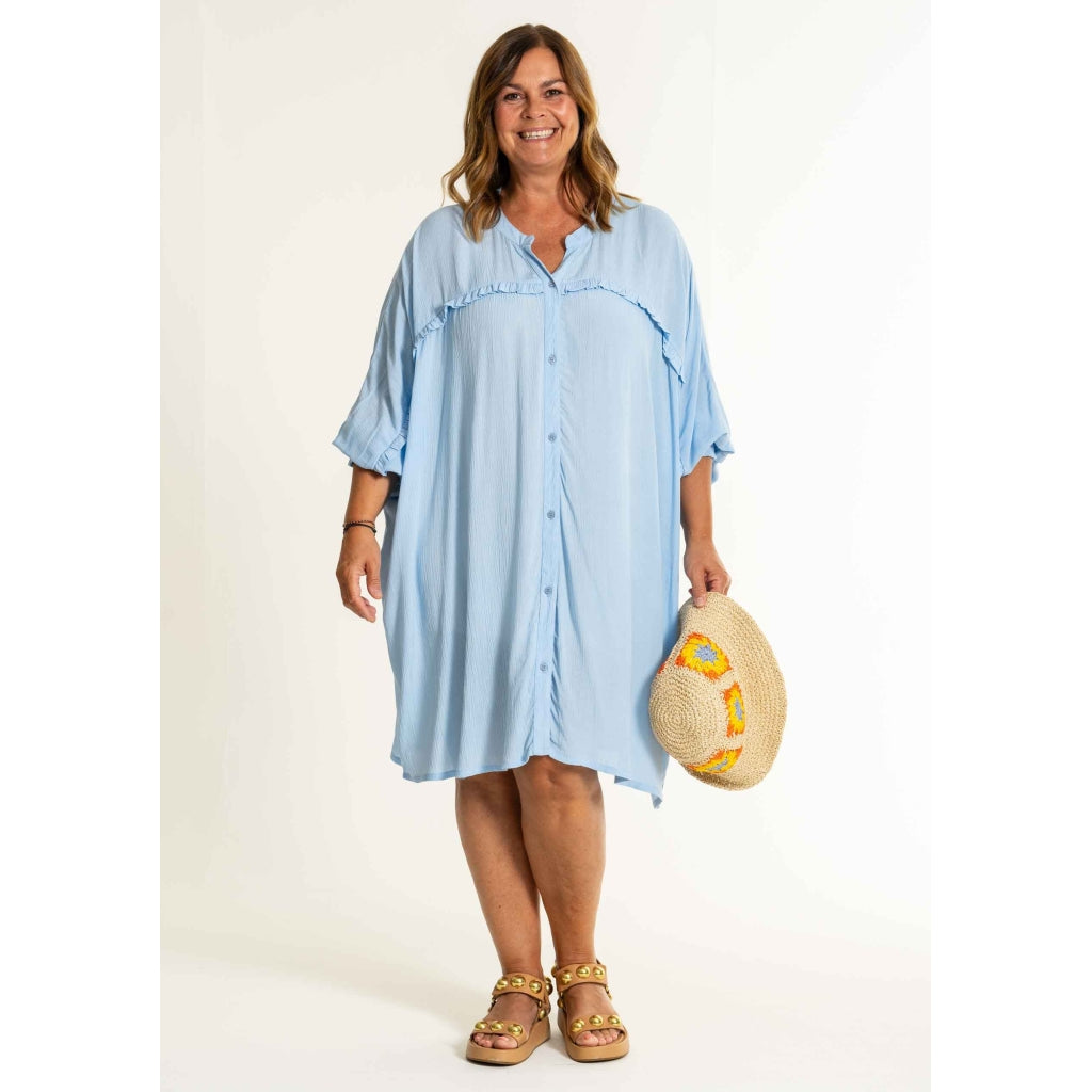 Gozzip Woman GGerda Oversize shirt Tunic Tunic light Blue