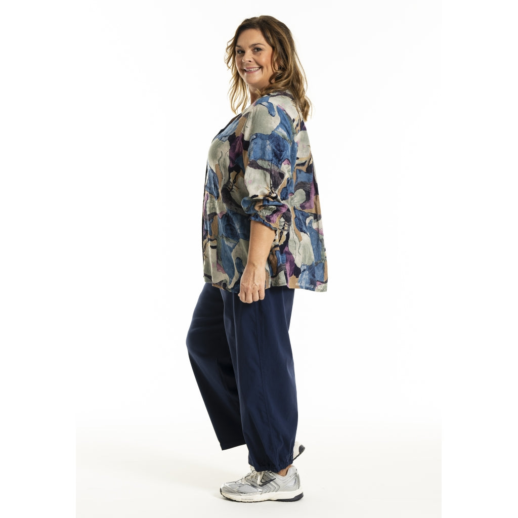 Gozzip Woman GGhita Blouse Blouse Blue print