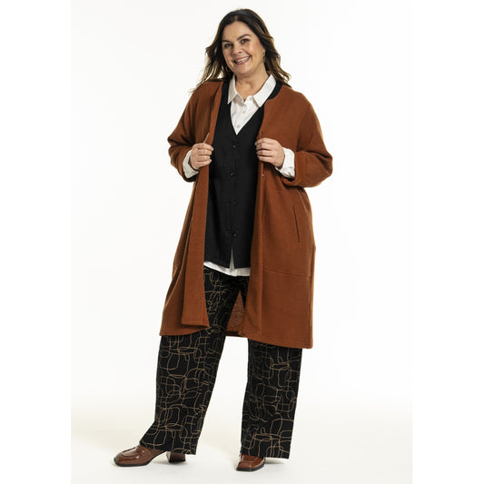 Gozzip Woman GGilla Cardigan Cardigan Cognac