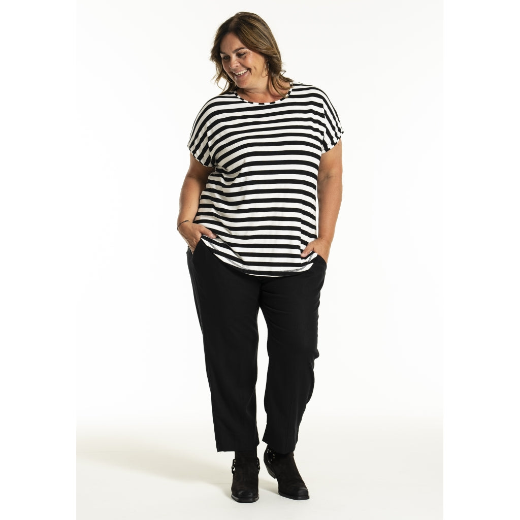 Gozzip Woman GGitte T-shirt striped T-Shirt Black