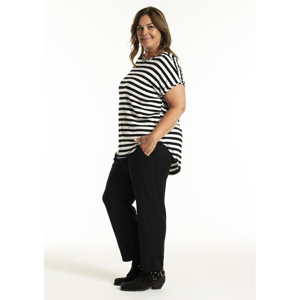 Gozzip Woman GGitte T-shirt striped T-Shirt Black