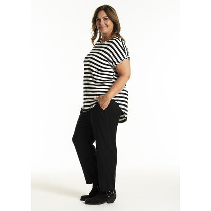 Gozzip Woman GGitte T-shirt striped T-Shirt Black