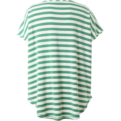 Gozzip Woman GGitte T-shirt striped T-Shirt Green