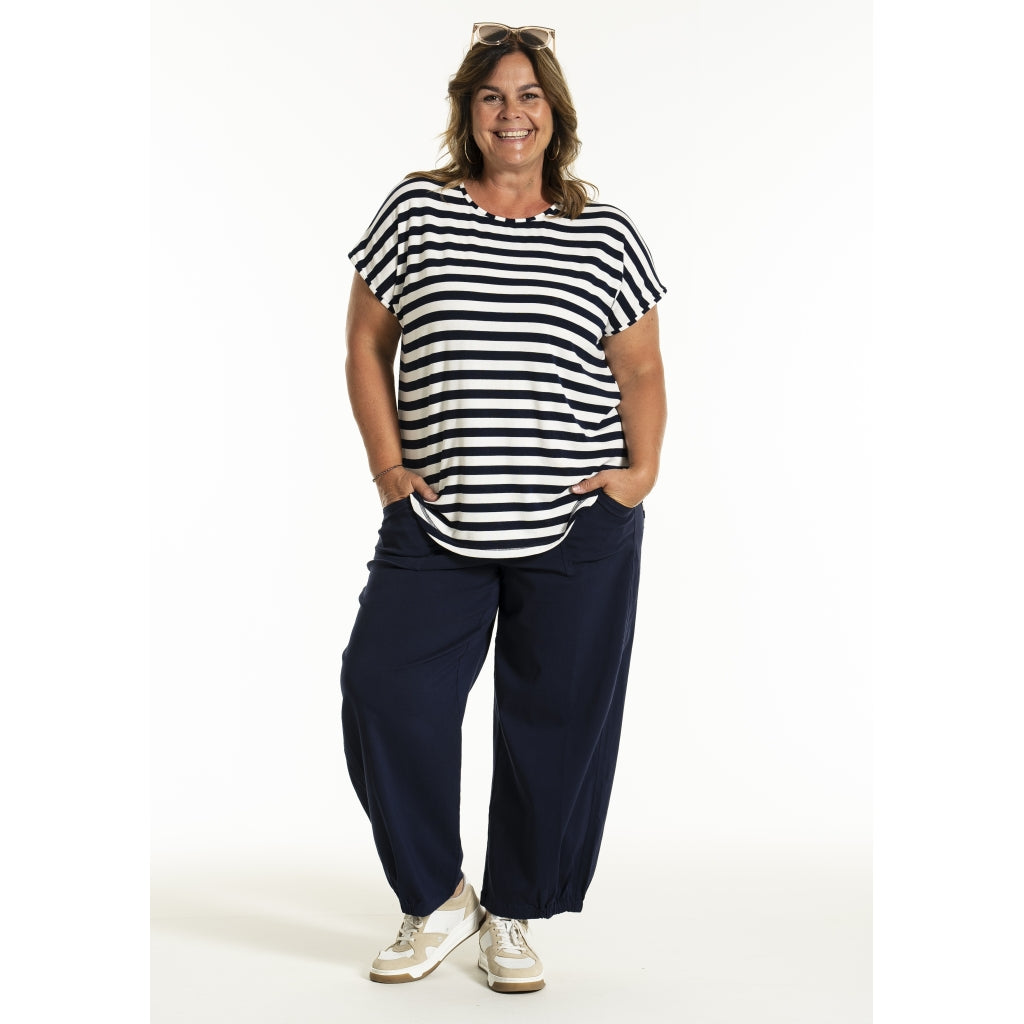 Gozzip Woman GGitte T-shirt striped T-Shirt Navy