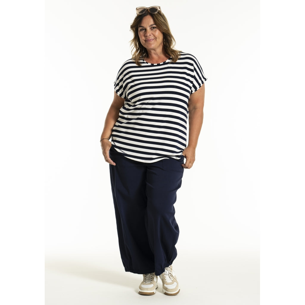 Gozzip Woman GGitte T-shirt striped T-Shirt Navy