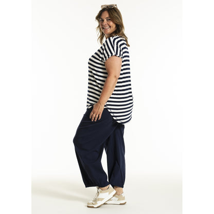 Gozzip Woman GGitte T-shirt striped T-Shirt Navy