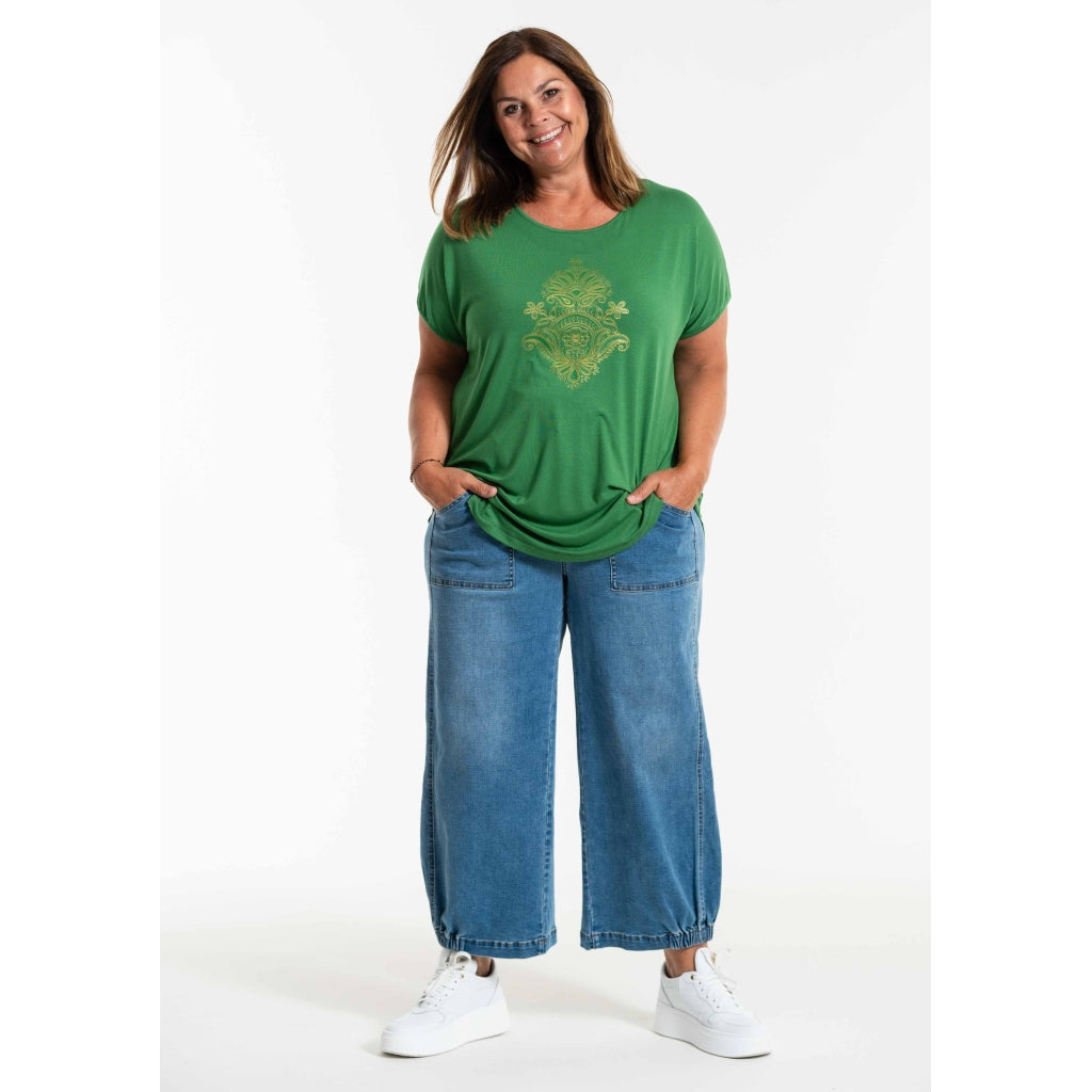 Gozzip Woman GGitte T-shirt with print T-Shirt Green